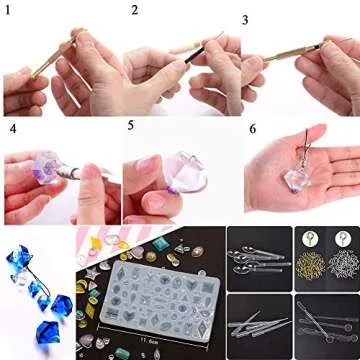 EuTengHao 229Pcs DIY Jewelry Resin Mold Set for Creatives