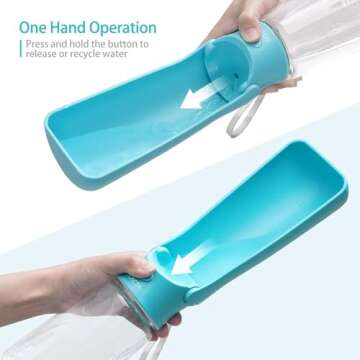 SOICTA Portable Dog Water Bottle for Walking 19 OZ or 12 OZ Portable Pet Water Bottles for Puppy Small Medium Large Dogs Water Dispenser Dog Water Bowl Dog Accessories (19OZ Blue)