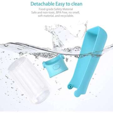 SOICTA Portable Dog Water Bottle for Walking 19 OZ or 12 OZ Portable Pet Water Bottles for Puppy Small Medium Large Dogs Water Dispenser Dog Water Bowl Dog Accessories (19OZ Blue)