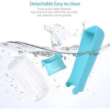 SOICTA Portable Dog Water Bottle for Walking 19 OZ or 12 OZ Portable Pet Water Bottles for Puppy Small Medium Large Dogs Water Dispenser Dog Water Bowl Dog Accessories (19OZ Blue)