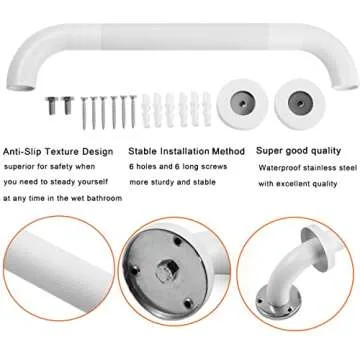 Rackickyer 12 Inch Shower Grab Bars - Safety & Style