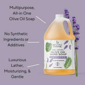 Natural Lavender Castile Soap Refill for Versatile Use