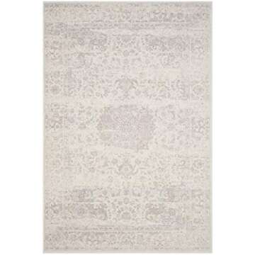 SAFAVIEH Carnegie Collection Area Rug - 6'7" x 9'2", Cream & Light Grey, Vintage Distressed Design, Non-Shedding & Easy Care, Ideal for High Traffic Areas in Living Room, Bedroom (CNG631C)