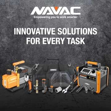 NAVAC NP12DM Vacuum Pump | Vacuum Pump for HVAC Evacuation | 5 Microns | Dual-stage DC Motor Industrial Grade for Commercial Settings | 12 CFM Flow Rate