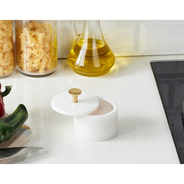Queenza Marble Salt Cellar - Elegant Kitchen Essential