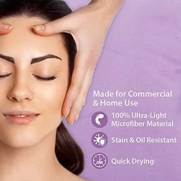 ForPro Lavender Microfiber Massage Sheet Set 3-Piece