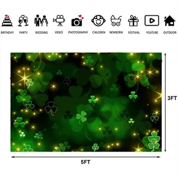 St. Patrick’s Day 5x3ft Backdrop for Party Decor