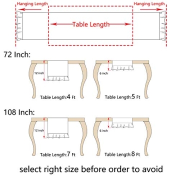 Letjolt Farmhouse Table Runner 72 Inches Long Shabby Chic