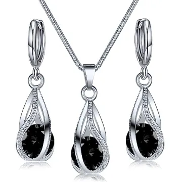 Elegant IFKM Silver Plated Jewelry Set with Rhinestones for All Occasions