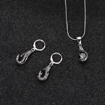 Stylish Silver Plated Jewelry Set with Dangle Earrings