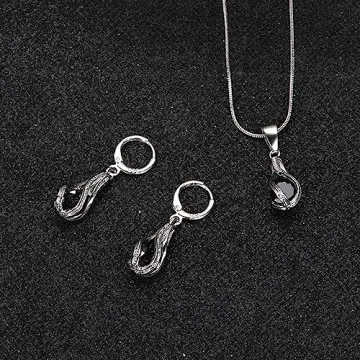 Stylish Silver Plated Jewelry Set with Dangle Earrings