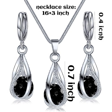 Stylish Silver Plated Jewelry Set with Dangle Earrings