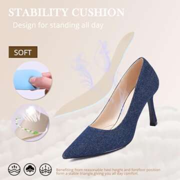GENSHUO Stylish High Heels Pumps for Women
