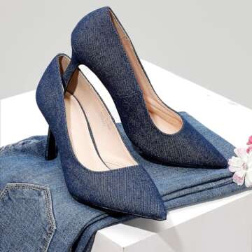 GENSHUO Stylish High Heels Pumps for Women