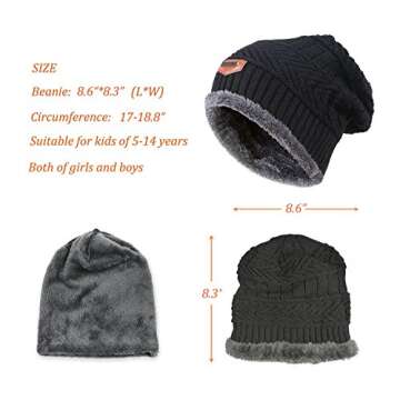 HINDAWI Kids Winter Beanie - Warm, Stylish & Cozy Cap
