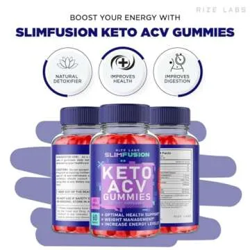 rize labs Slim Fusion Keto ACV Gummies for Advanced Weight Loss, Reviews (60 Gummies)