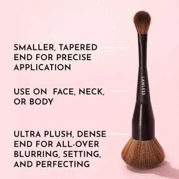 LAWLESS Women's Dual Ended Powder Brush, 1 Count