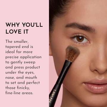 LAWLESS Women's Dual Ended Powder Brush, 1 Count