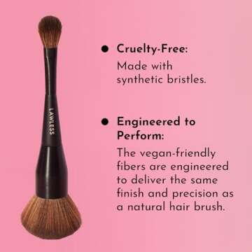 LAWLESS Women's Dual Ended Powder Brush, 1 Count