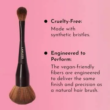 LAWLESS Women's Dual Ended Powder Brush, 1 Count