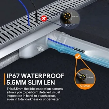Oiiwak 33FT 1080P HD Sewer Camera with Digital Display