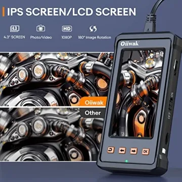 Oiiwak 33FT 1080P HD Sewer Camera with Digital Display
