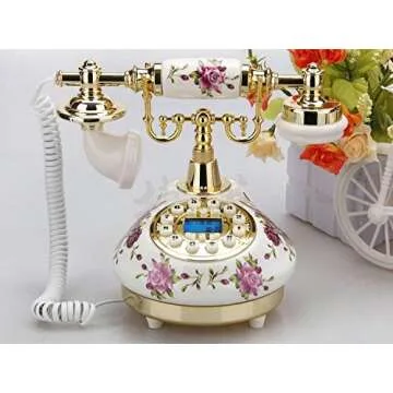 TelPal Retro Vintage Antique Telephone Old Fashioned with Push Button dial for Home Decor