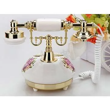 TelPal Retro Vintage Antique Telephone Old Fashioned with Push Button dial for Home Decor