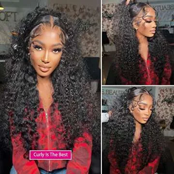 22 Inch Deep Wave Lace Front Wig Human Hair for Women