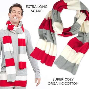 HonestBaby Family Matching Holiday Pajamas Organic Cotton for Men, Women, Kids, Toddlers, Baby Boys, Girls, Unisex Pets, Bold Stripe Red