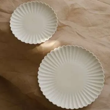 Elegant WENSHUO Daisy Plates Set of 6 for Dining Style