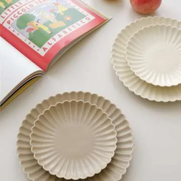 Elegant WENSHUO Daisy Plates Set of 6 for Dining Style