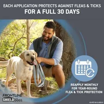 Frontline Shield Flea & Tick Treatment for X-Large Dogs 81-120 lbs. Count of 6