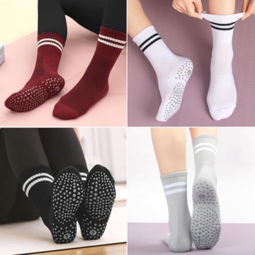 Toes Home Pilates Socks with Non-Slip Grippers for Comfort