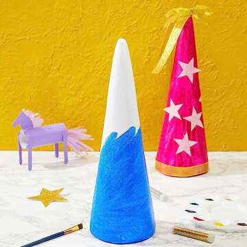 13.5" Craft Foam Tree Cones for Holiday DIY Projects