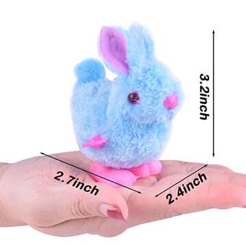 Bunny Jumping Chick Wind Up Toys Novelty Chicken Hopping Windup Toy for Kids Toddlers Easter Egg Hun...