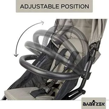 Stroller Bar for Babyzen YoYo and Yoyo+ - Armrest, Handle, Bumper and Crossbar - PU Leather - by Neutral