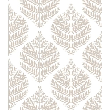 RoomMates Hygge Fern Damask Taupe Easy Peel and Stick Wallpaper