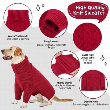 Queenmore Dog Sweater: Warm & Cozy Winter Dog Apparel