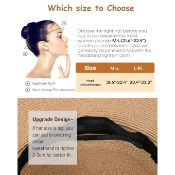 FURTALK Womens Sun Straw Hat UPF 80 Foldable Floppy Hat