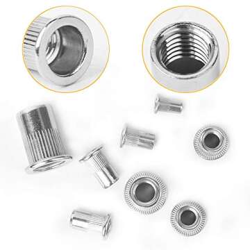 VIGRUE Stainless Steel Rivet Nuts Kit - 205PCS Complete Set