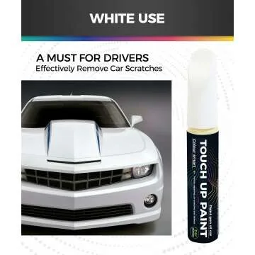 White Car Scratch Repair Touch Up Paint Pen