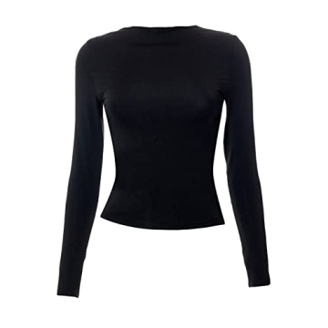 Y2K Backless Long Sleeve Crop Top - Fashionable & Comfortable