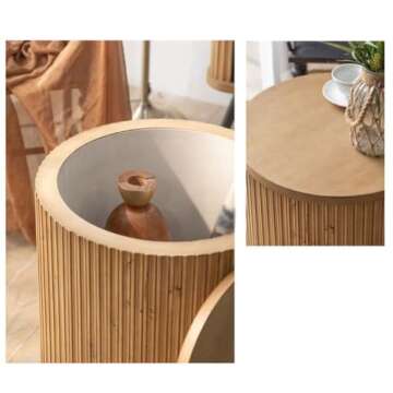 Ultrawave Living Room Tables Simple Household Small Round Table Low Table Small Round Coffee Table Living Room Corner Dormitory Creative Side Table Sofa Table