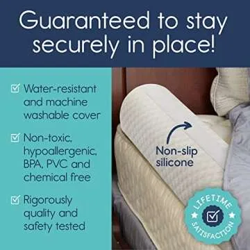 hiccapop Foam Bed Bumpers for Toddlers - Safe & Washable