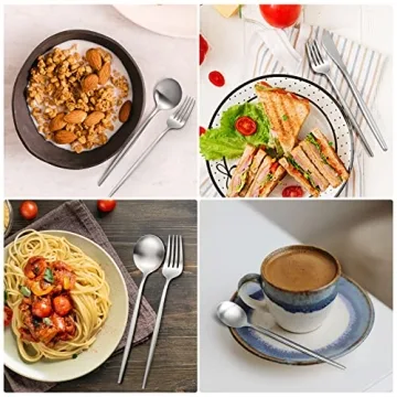 MIKIWAY 40-Piece Stainless Steel Flatware Set for 8