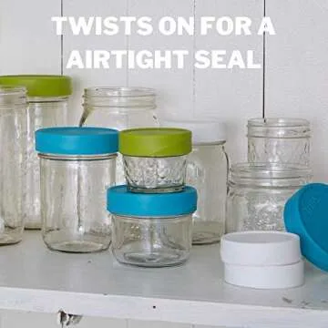 iLIDS Mason Jar Storage Lid, Regular Mouth, Lime Green, Pack of 2