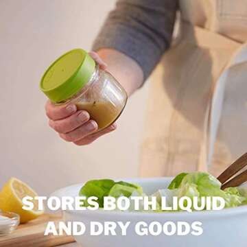 iLIDS Mason Jar Storage Lid, Regular Mouth, Lime Green, Pack of 2