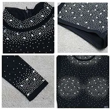 Ekaliy Women's Sequin Rhinestone Bodycon Club Jumpsuit