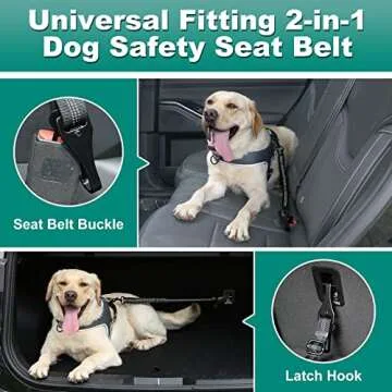 Buy Junreox Adjustable Dog Seat Belt for Safety & Comfort